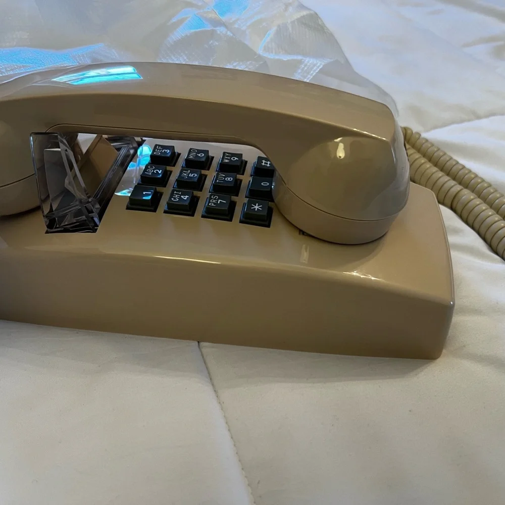 New Box Vintage Retro 1970’s Cortitelcoi push button wall mount telephone cream